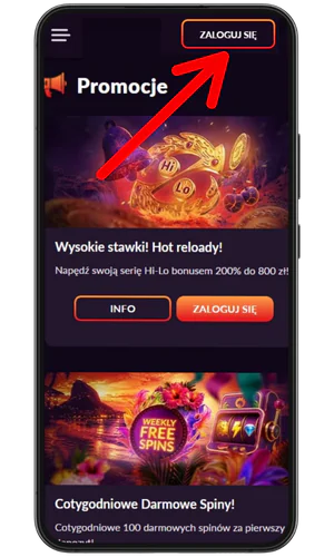 Przycisk Zaloguj się teraz Fireball